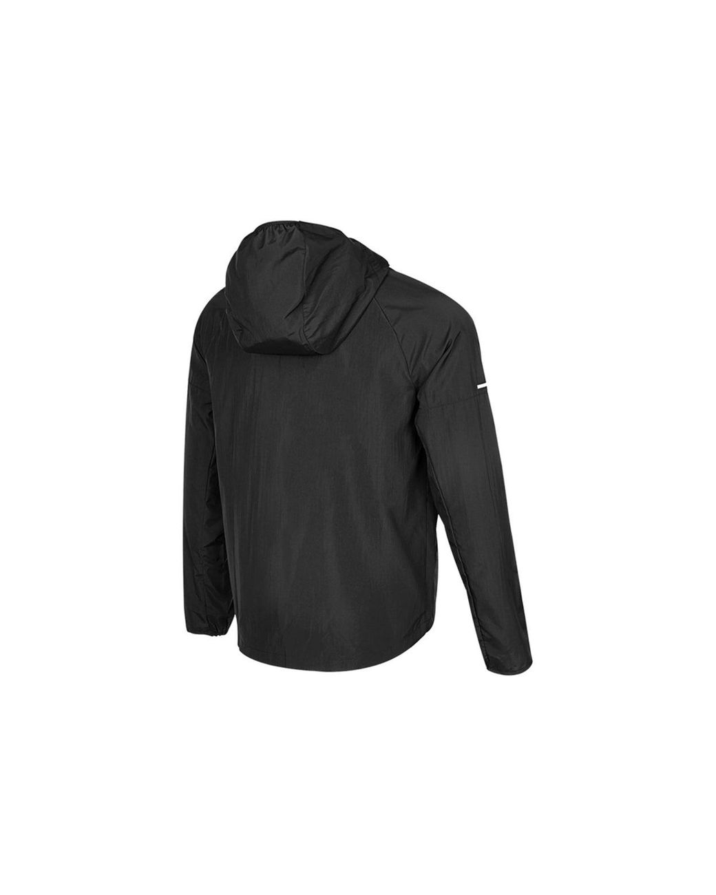 Nike Black As Nk Rpl Miler Jkt Jacket Reflective Logo Print Woven Sports Hooded Jacket for men