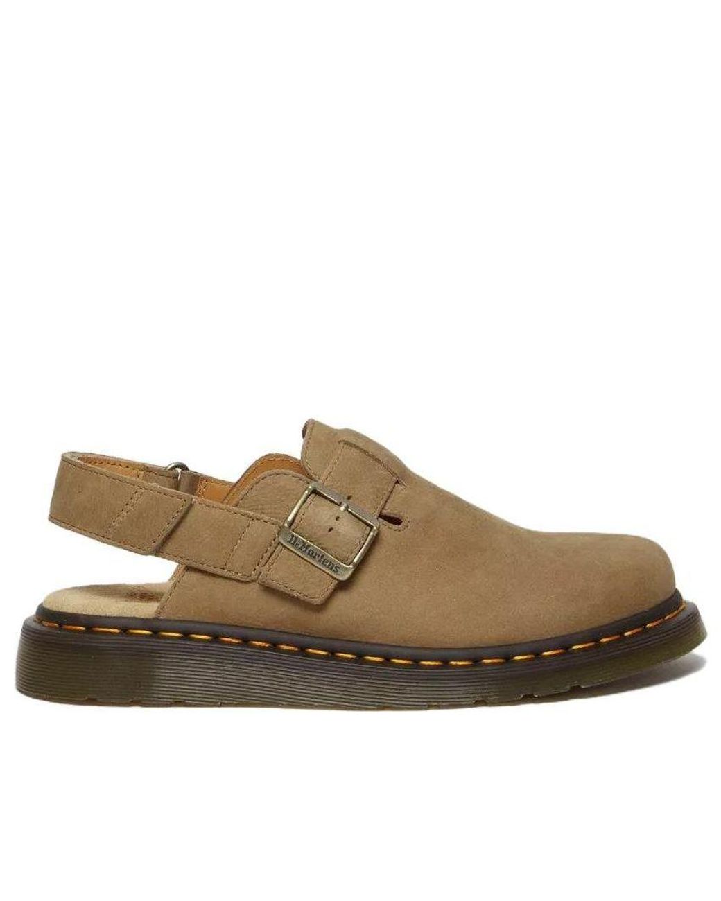 Dr. Martens Brown Jorge Ii Tumbled Nubuck Leather Slingback Mules for men