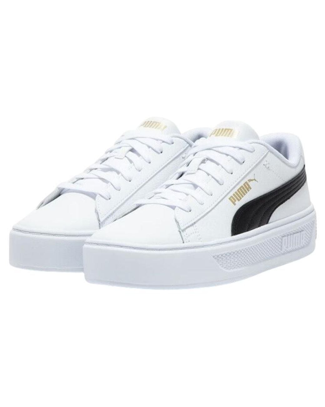 PUMA White (Wmns) Smash Platform V3