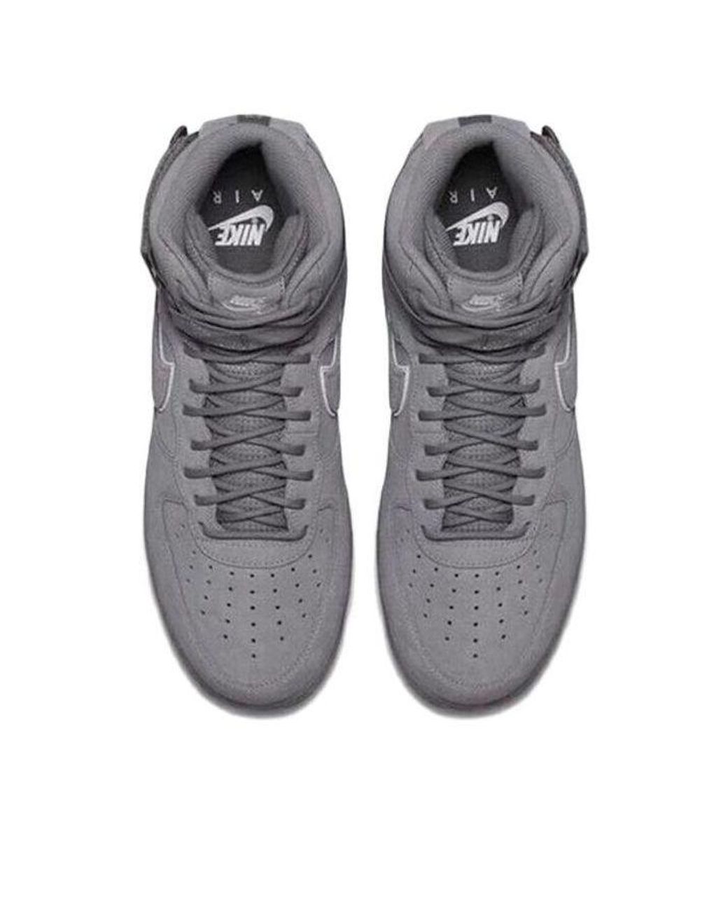 nike air force 1 grey suede high