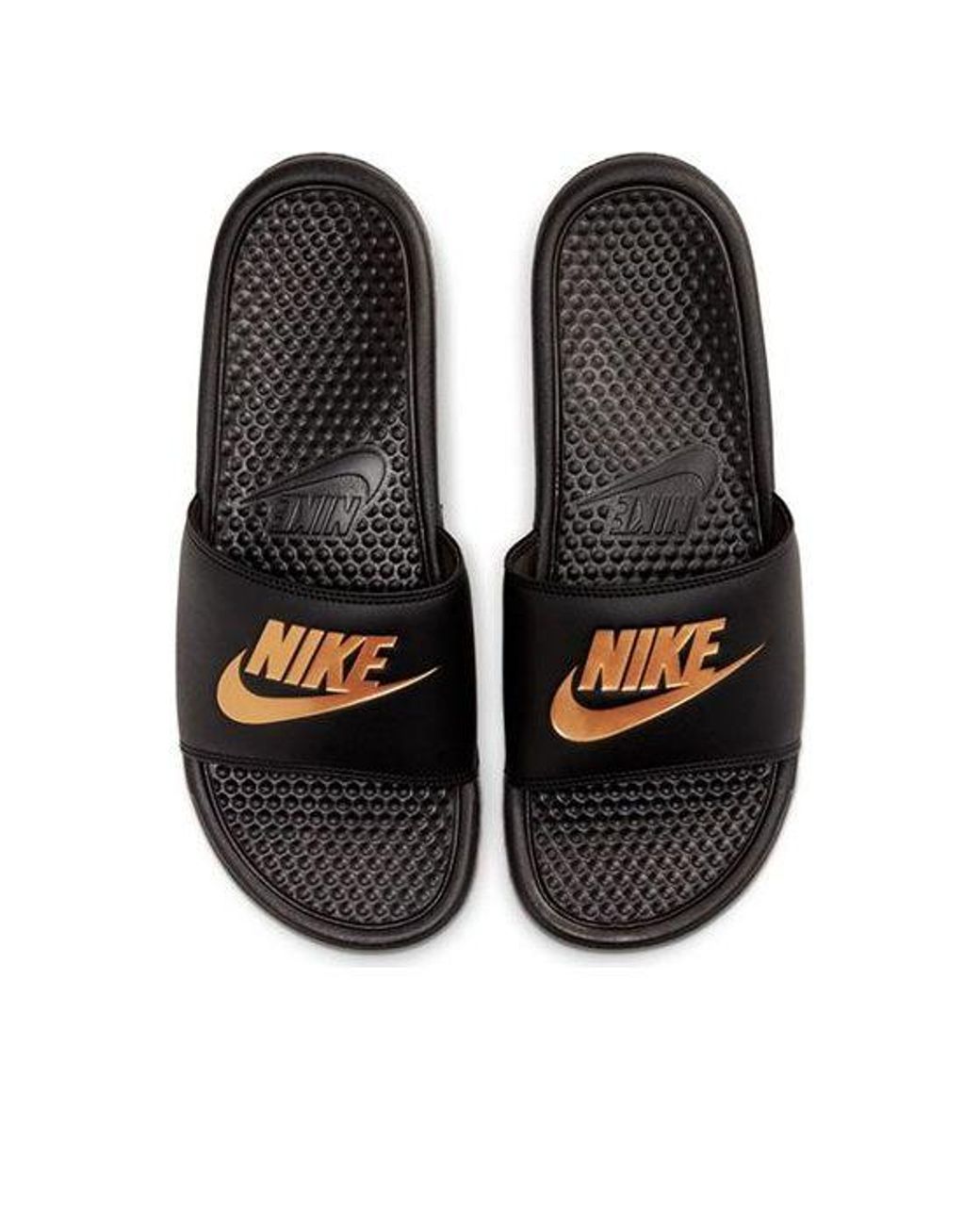 Nike Black Benassi Slides 'Just Do It' for men