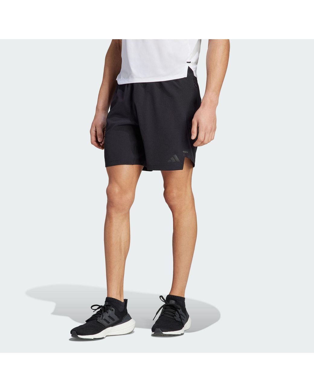 Adidas Blue Workout Knurling Shorts for men