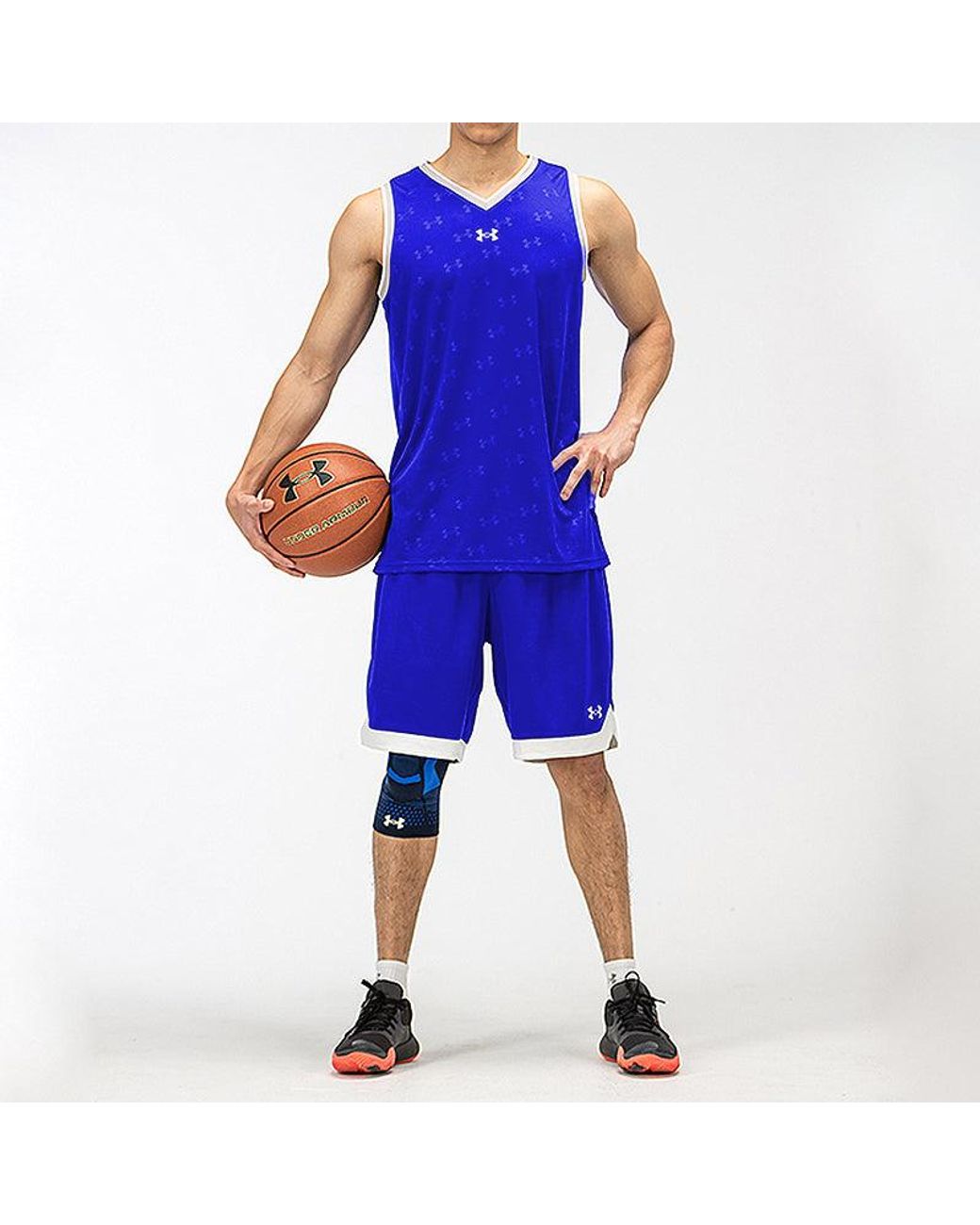Under Armour Blue Project Rock Iron Paradise Mesh Shorts for men