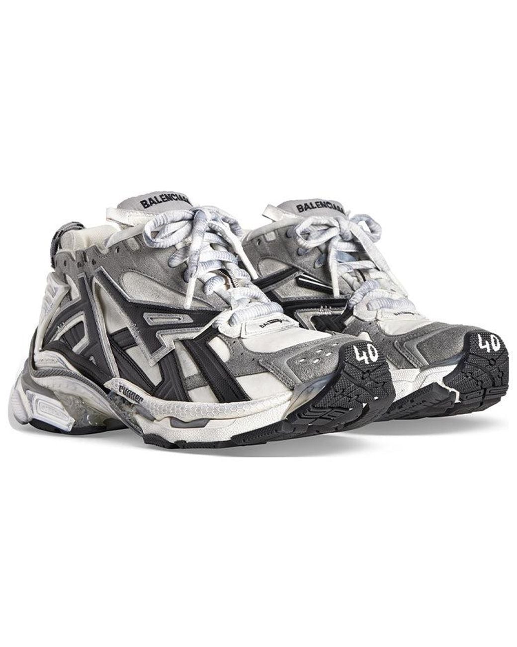 Balenciaga Metallic Runner Logo Low-Top Sneakers for men