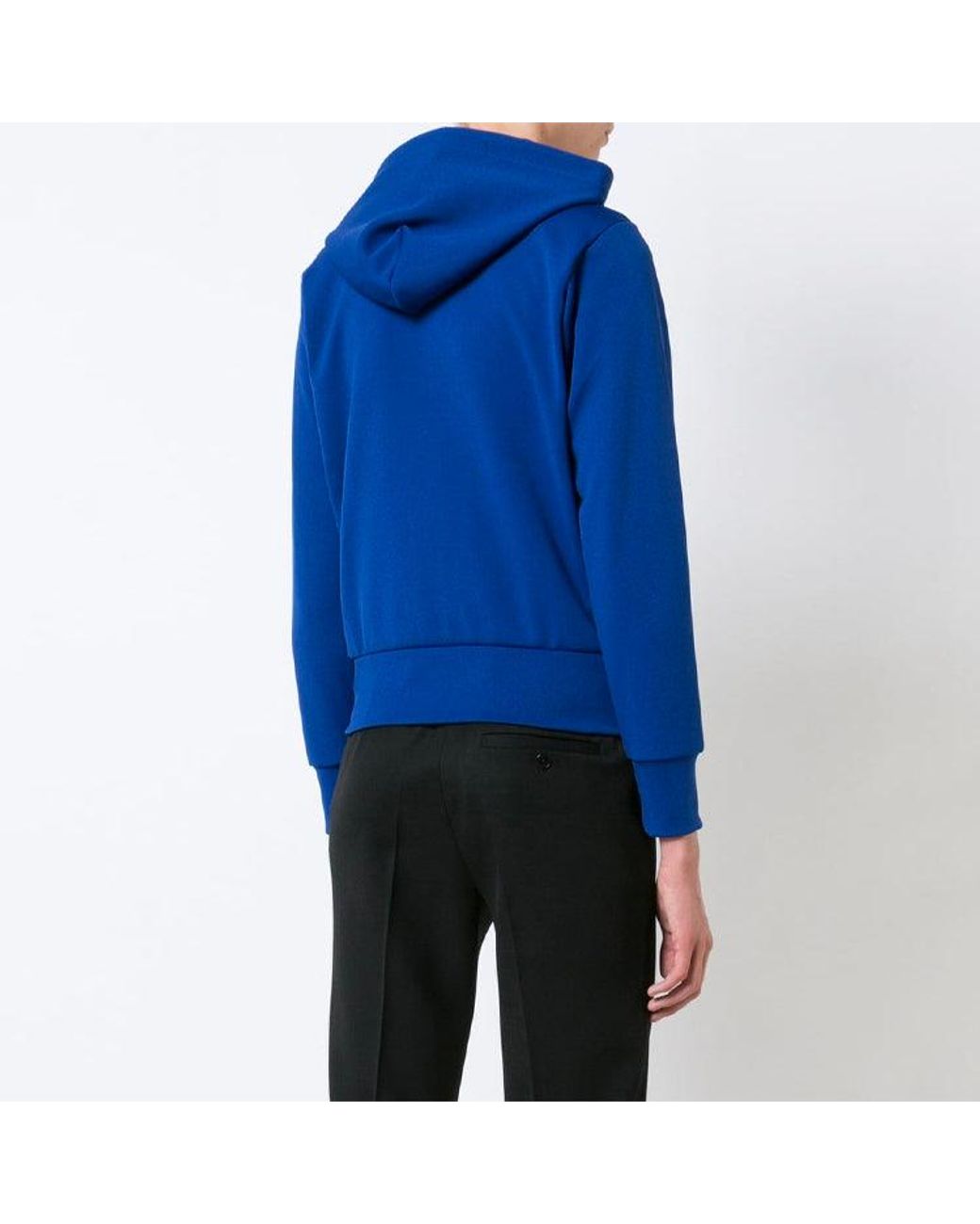 COMME DES GARÇONS PLAY Blue Heart Zip Up Hoodie for men