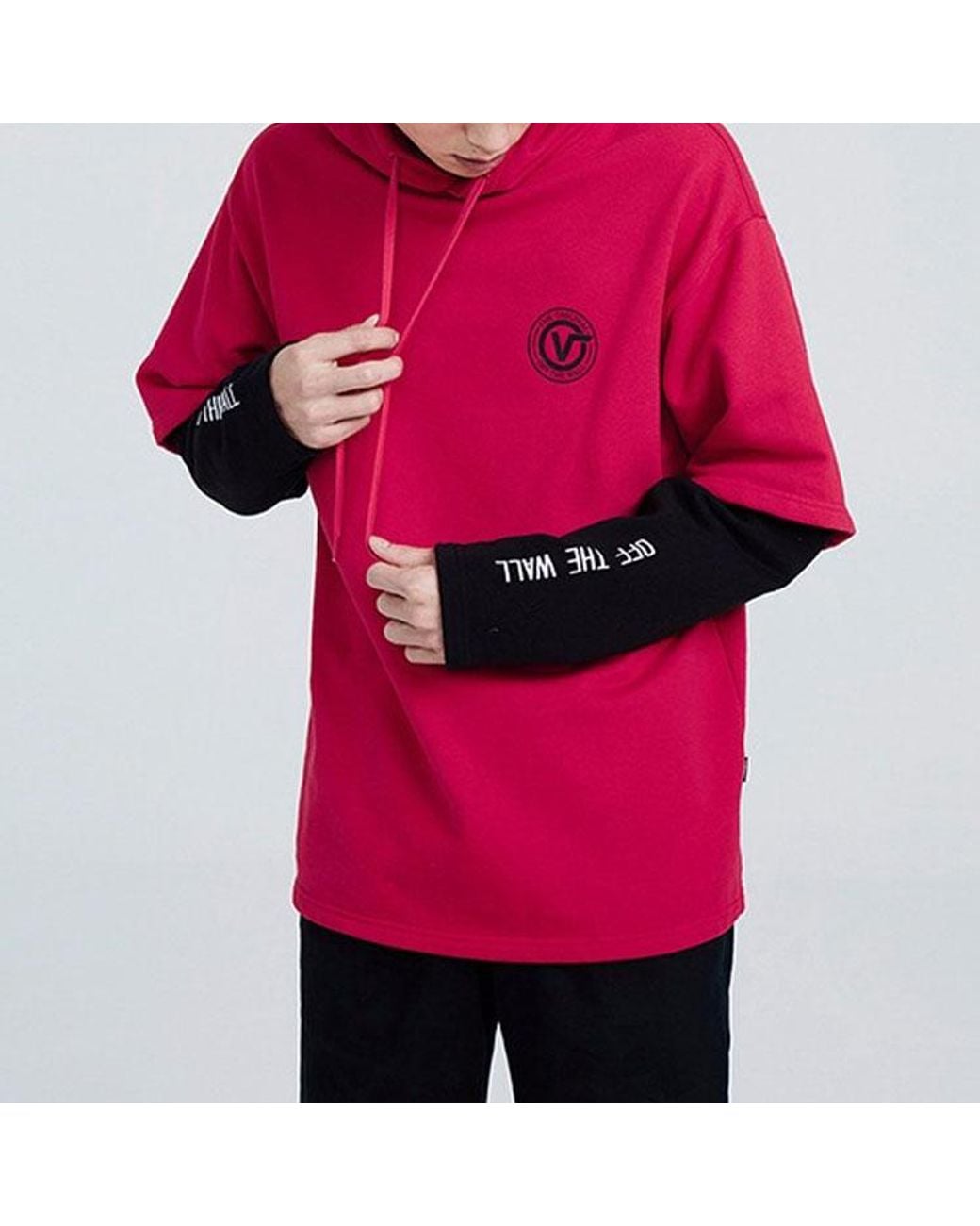 Vans Pink Colorblock Alphabet Printing Couple Style