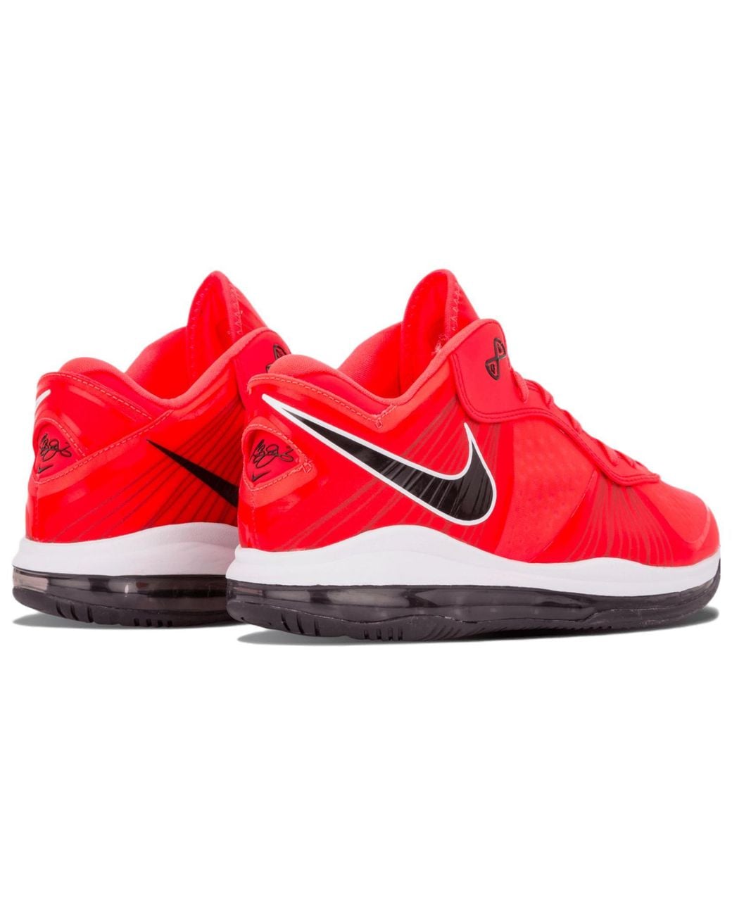 Nike Red Lebron 8 V/2 Low "Solar" for men