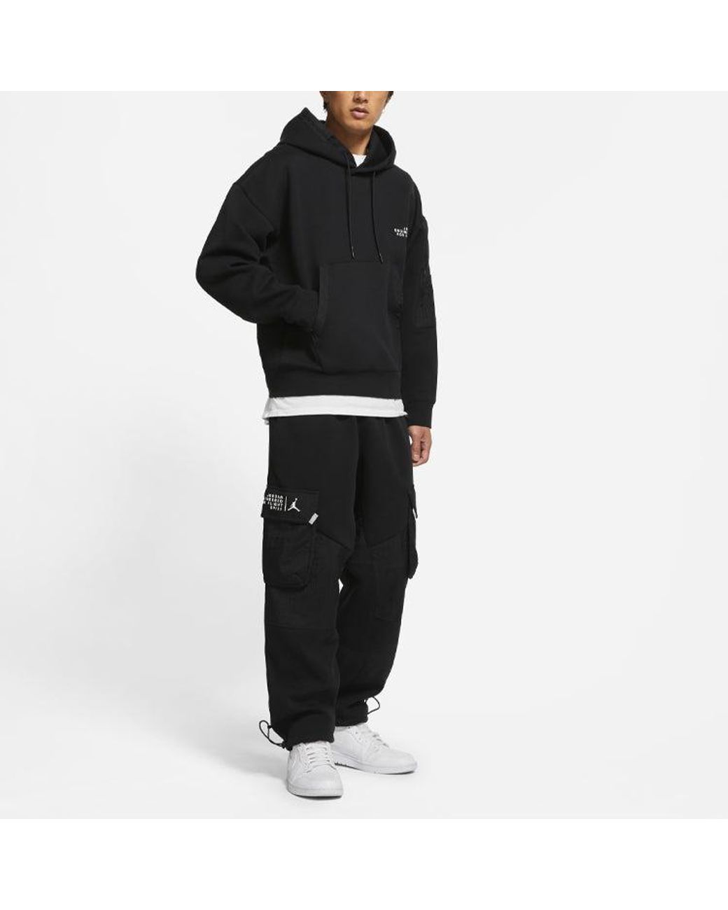 Nike Black 23 Engineered Knit Printing Pullover for men