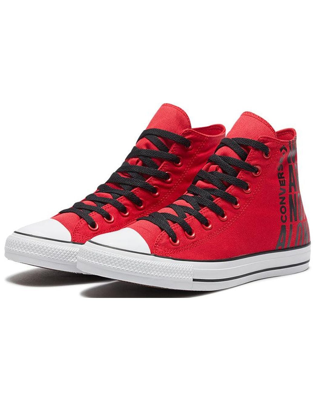Converse Red Chuck Taylor All Star Hi 'We Are Not Alone' for men