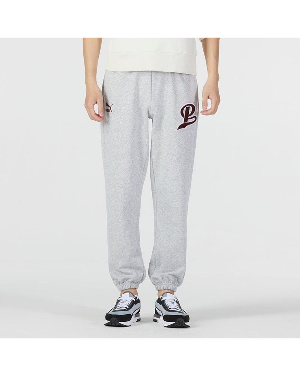 PUMA Gray Team Sweatpants for men