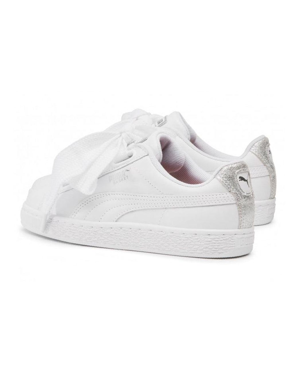 PUMA White (Wmns) Basket Heart 'Bio Hack