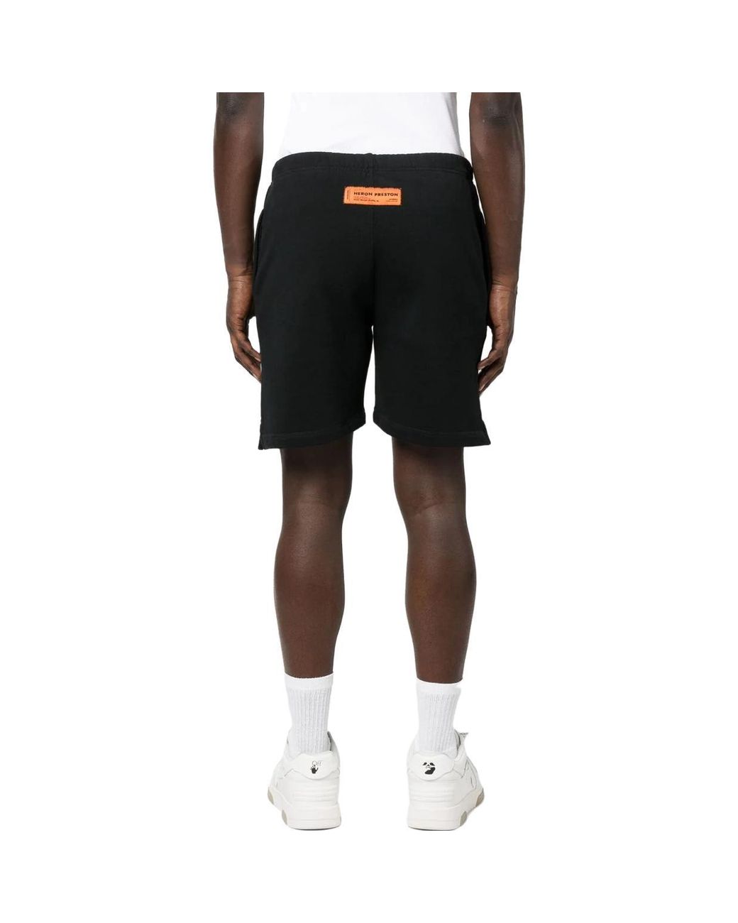 Heron Preston Black Racing Shorts for men