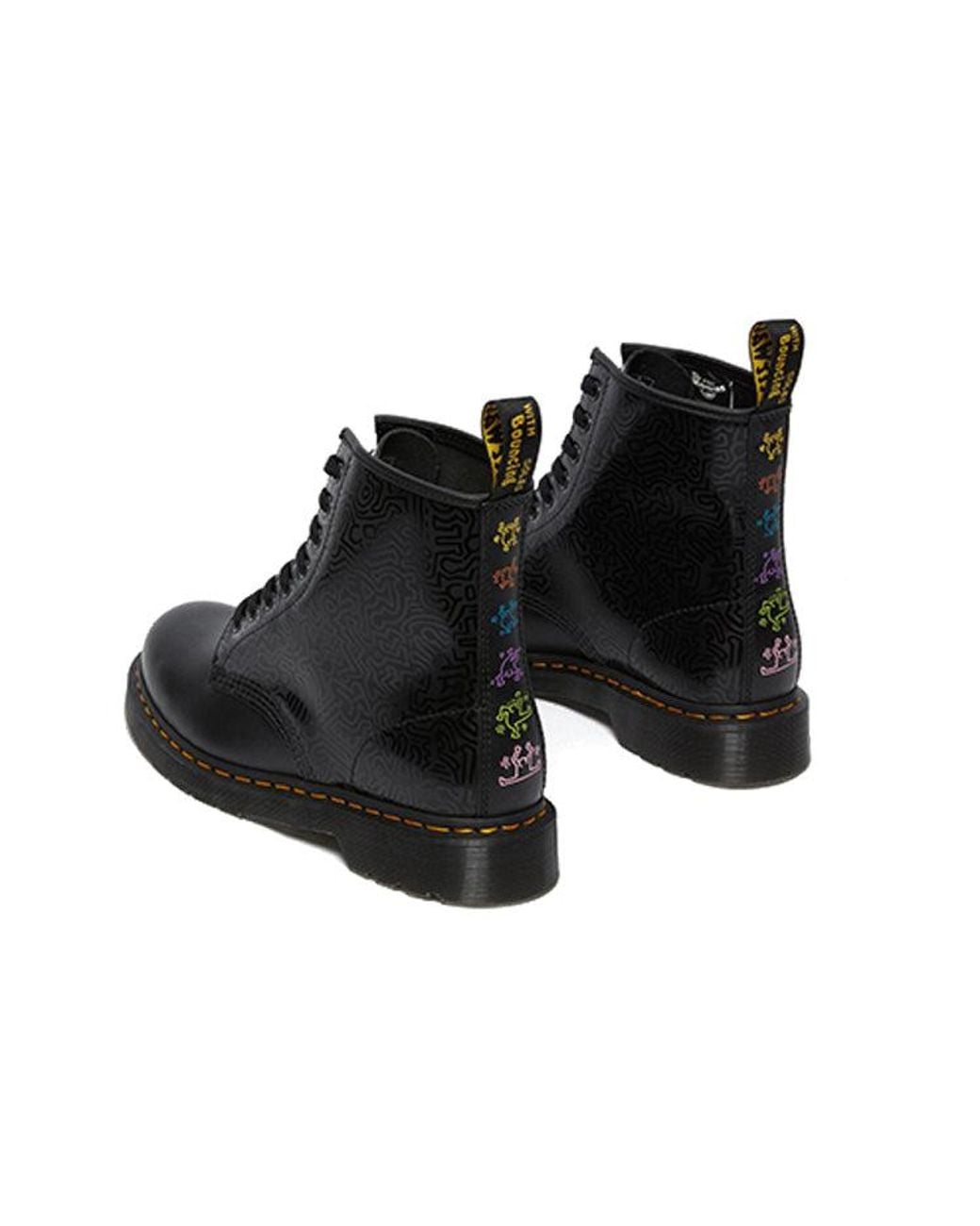Dr. Martens Black Keith Haring X 1460 for men