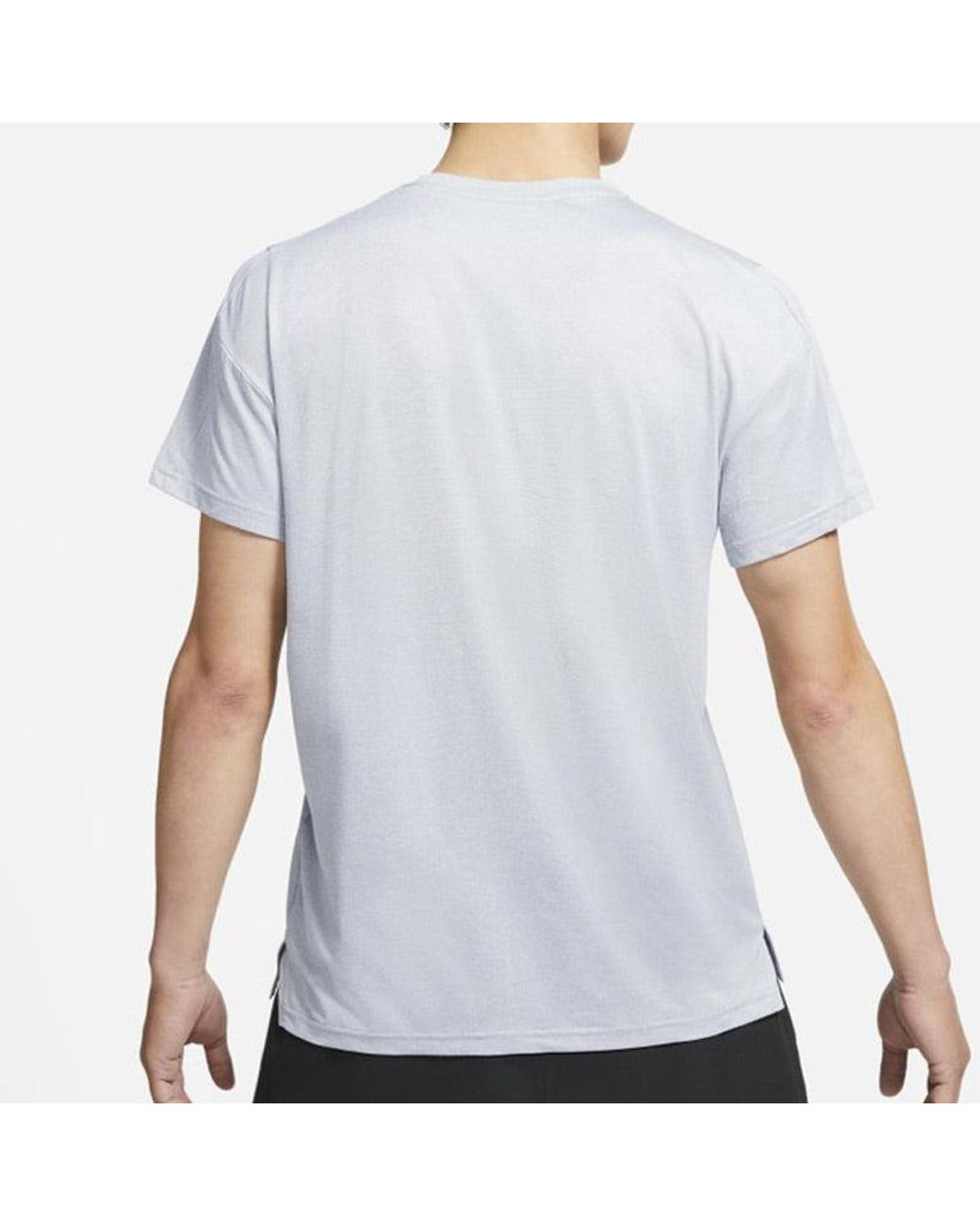 Nike Blue Pro Dri-Fit Sports Training Quick Dry Round Neck Short Sleeve for men