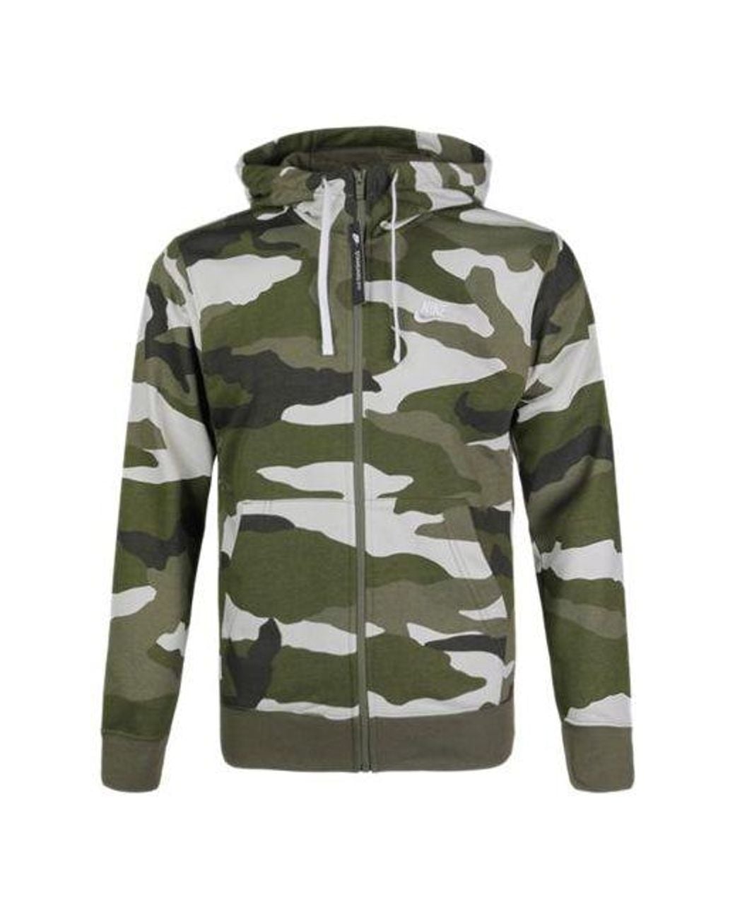 Nike Green Camouflage Street Style Long Sleeves Hoodies for men