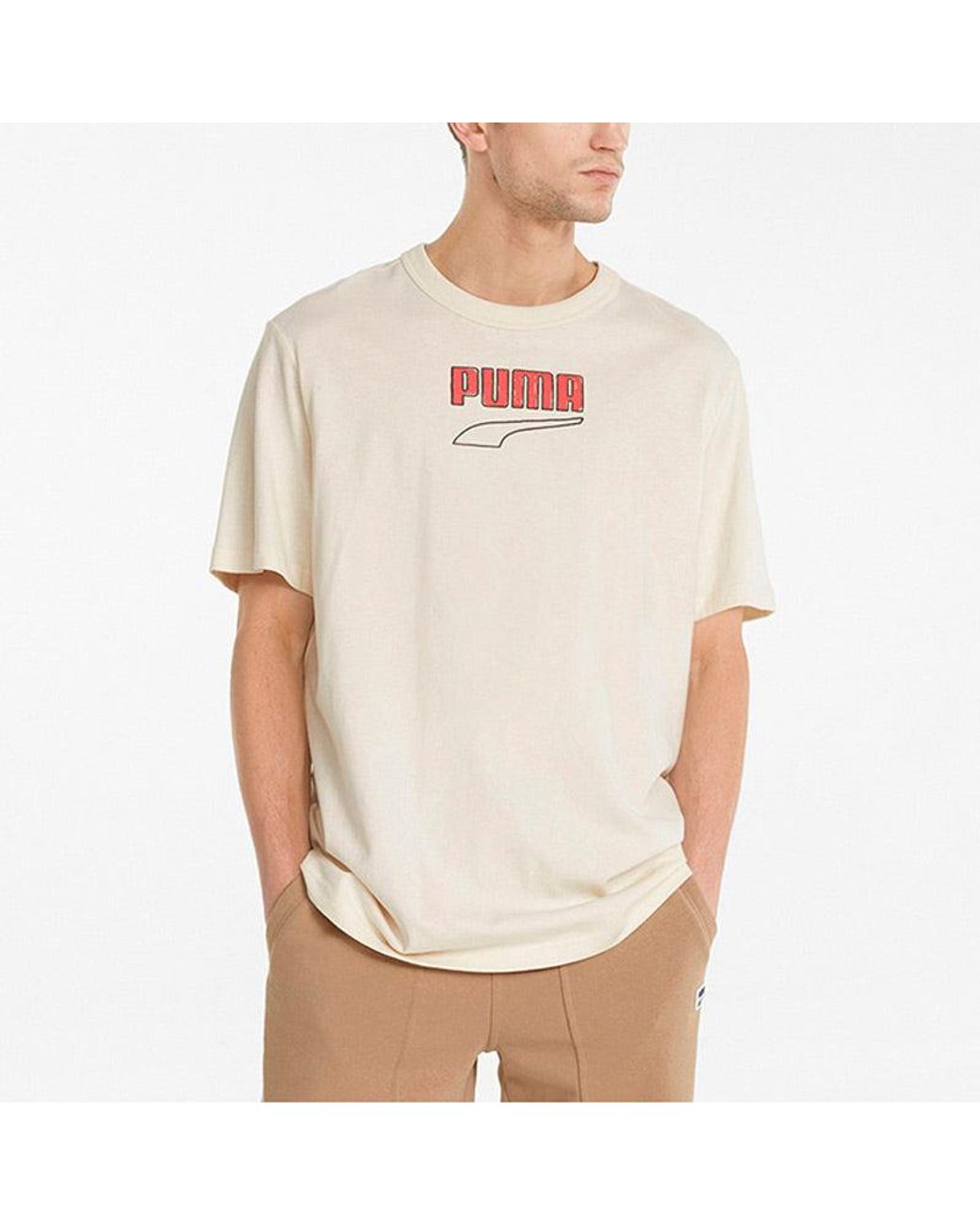 PUMA Natural Downtown Logo Tee for men