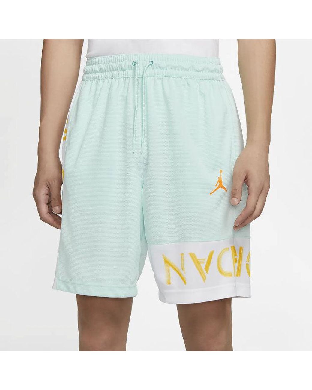 Nike Green Jumpman Air 10 Basketball Sports Shorts for men