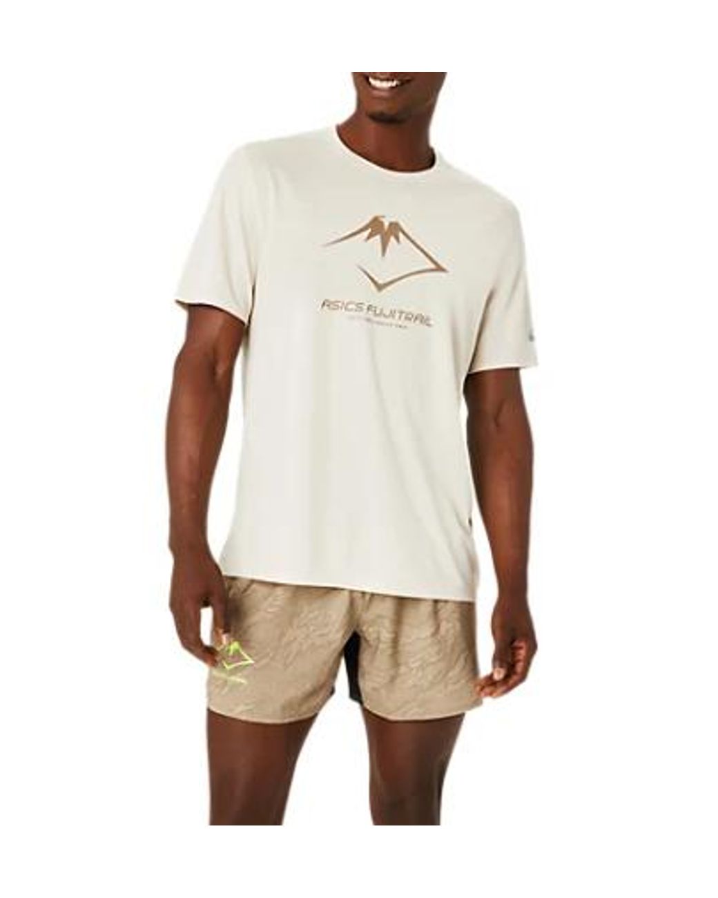 Asics Natural Fujitrail Running T-Shirt 'Oatmeal' for men