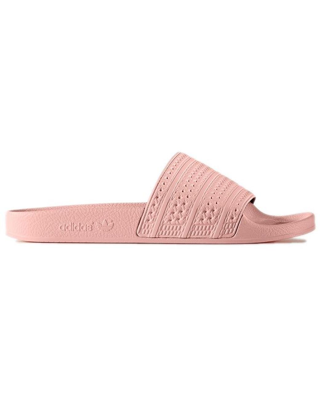 Adidas Pink Adilette 'Haze Coral' for men