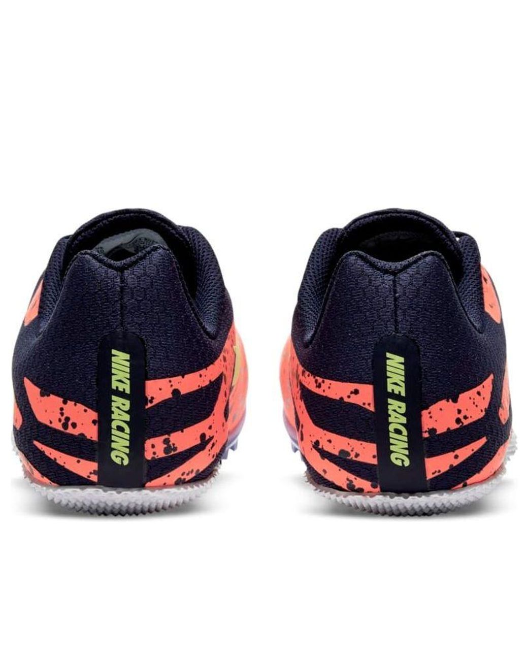 Nike Blue Air Zoom Rival S 9 Spikes 'Paint Splatter Bright Mango Zitron' for men