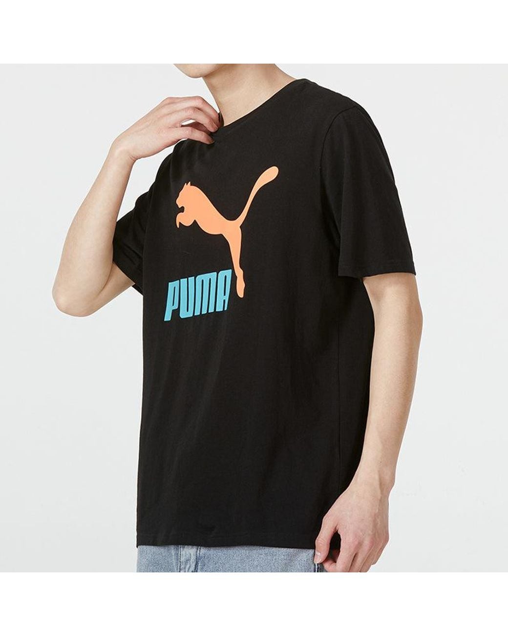 PUMA Black Classics Logo Interest Tee for men