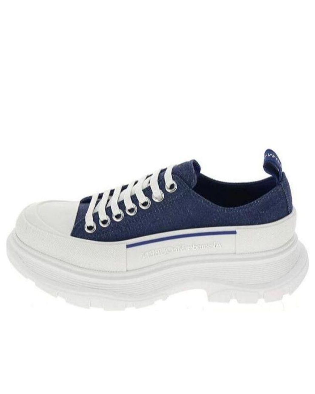 McQueen Blue (Wmns) Tread Slick Lace Up Sneakers Denim'