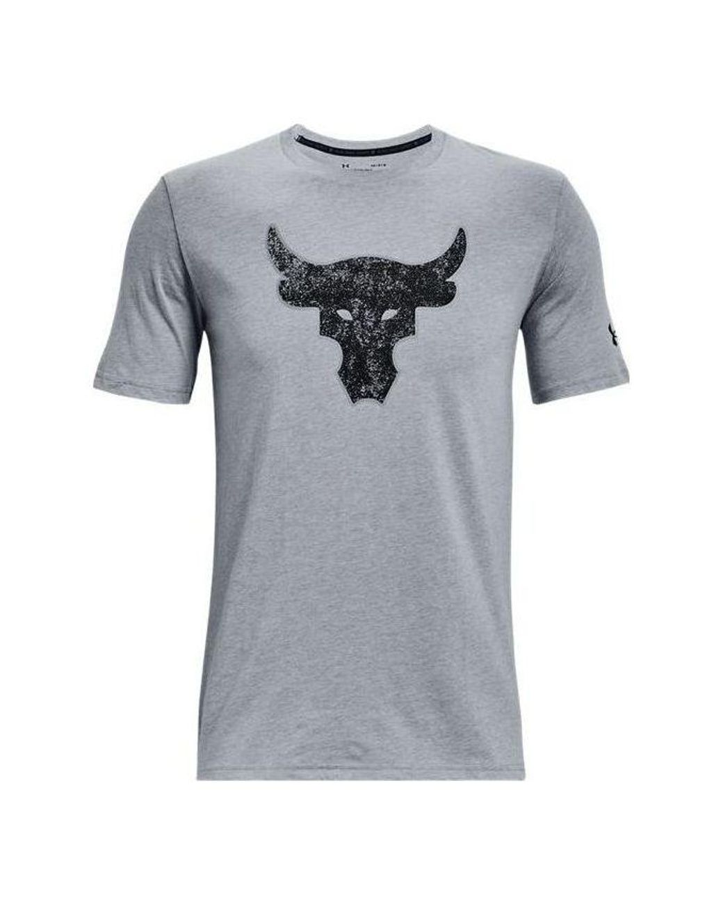 Under Armour Gray Project Rock Brahma Bull Short Sleeve T-Shirt for men