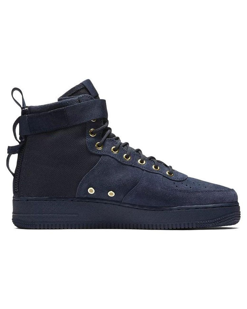 taart Vaag Inconsistent Nike Sf Air Force 1 Mid 'obsidian' in Blue for Men | Lyst