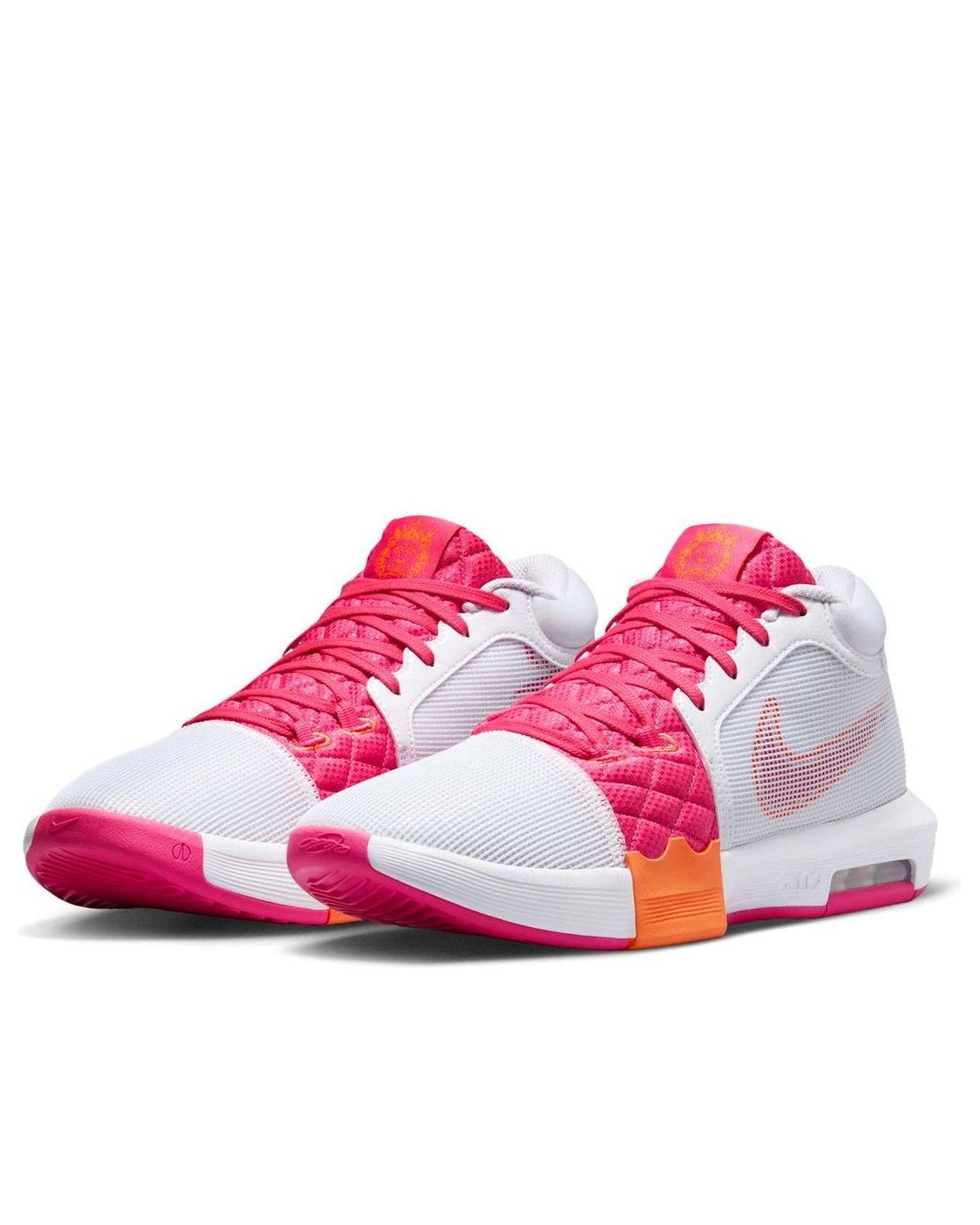 pink and white lebrons