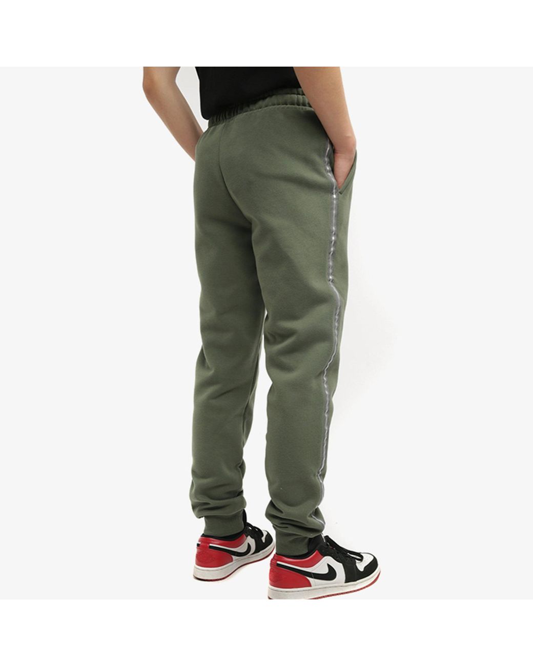 PUMA Green Metallic Nights Tape Sweatpants for men