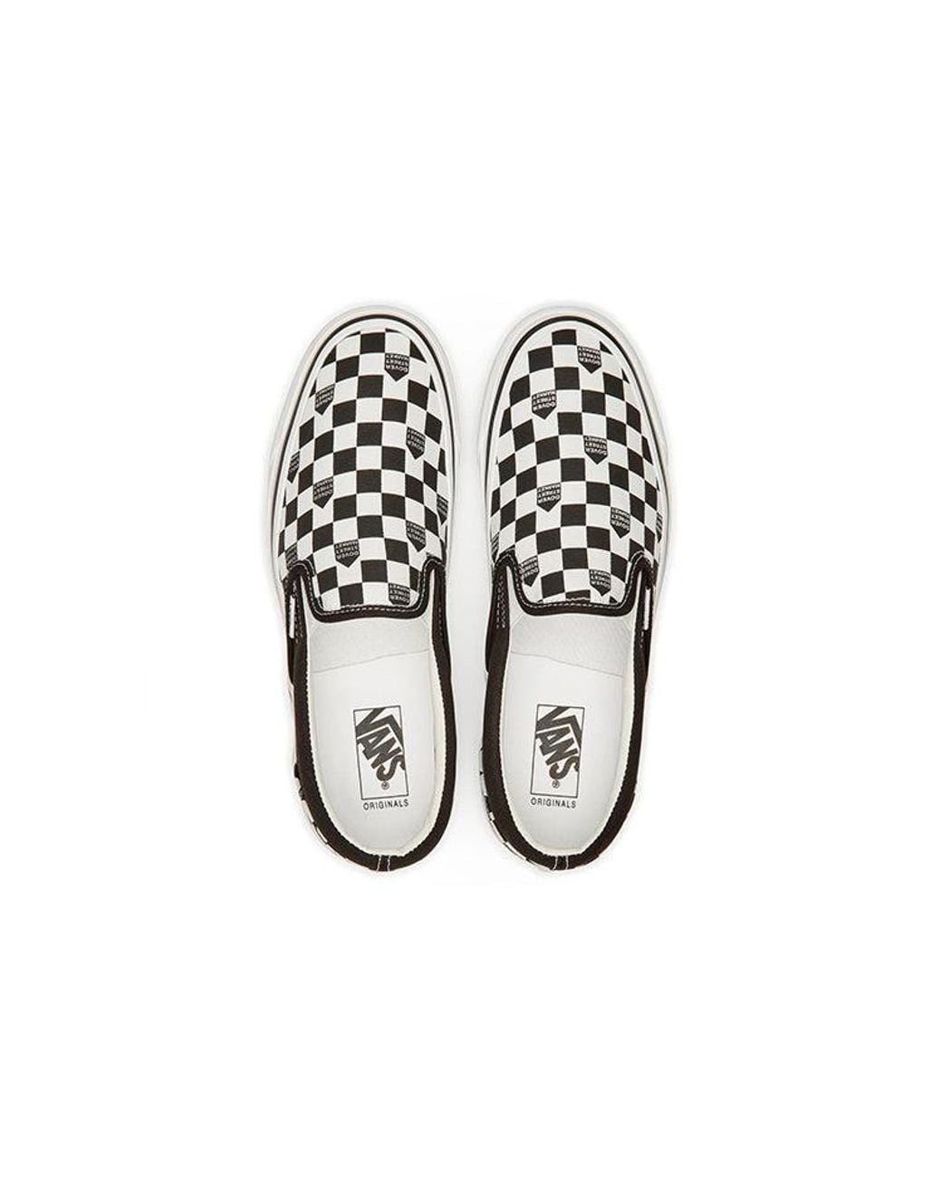 Vans Black Dover Street Market X Og Classic Slip-On Lx Checkerboard' for men