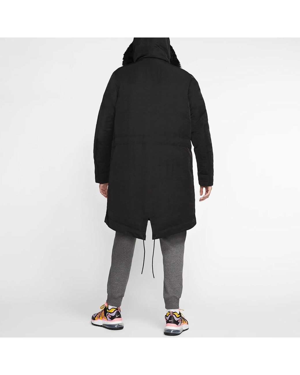 Nike Black Sportswear Down Fill Stay Warm Hooded Down Coat for men