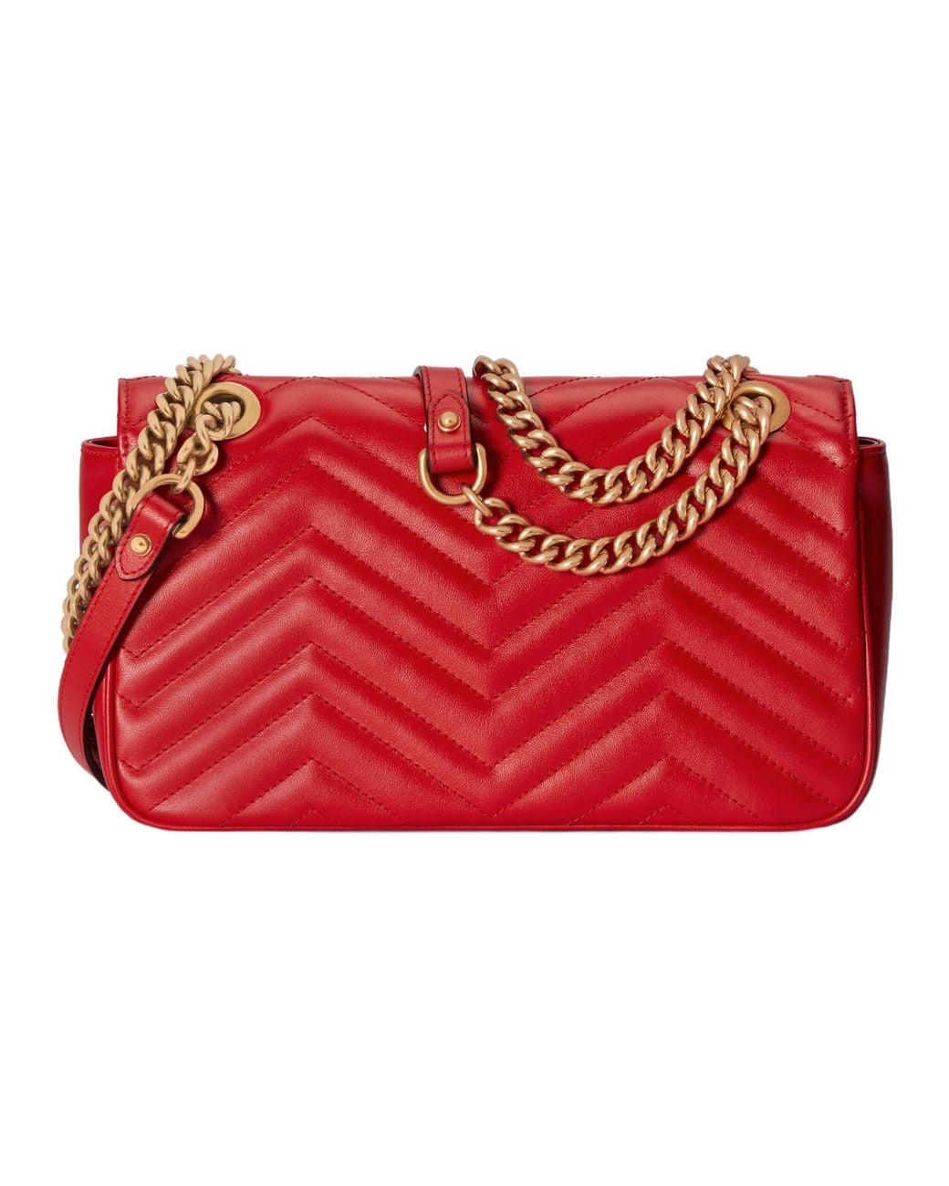 Gucci Red (Wmns) Gg Marmont Small Matelasse Shoulder Bag