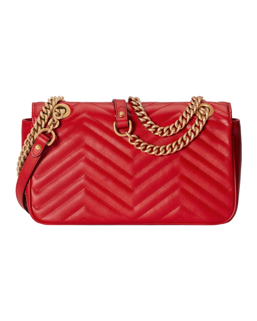 Gucci Red (Wmns) Gg Marmont Small Matelasse Shoulder Bag