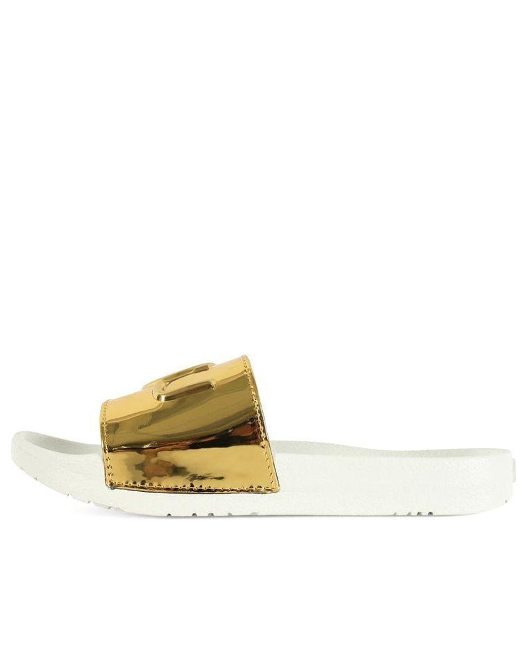 UGG Royale Graphic Metallic Slides 'gold' in Yellow | Lyst