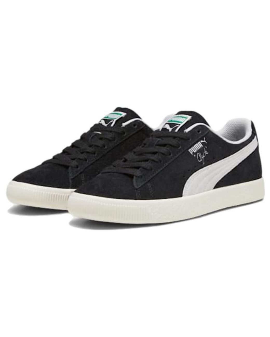 PUMA Black Clyde Hairy Suede Trainers for men