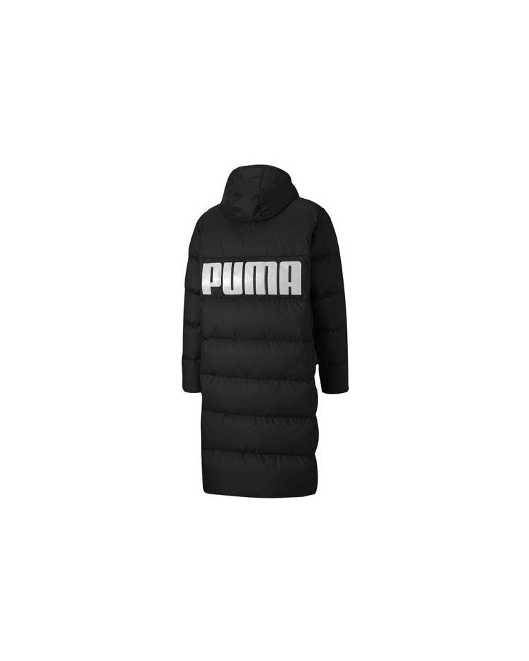 PUMA Black Long Oversized Down Jacket for men