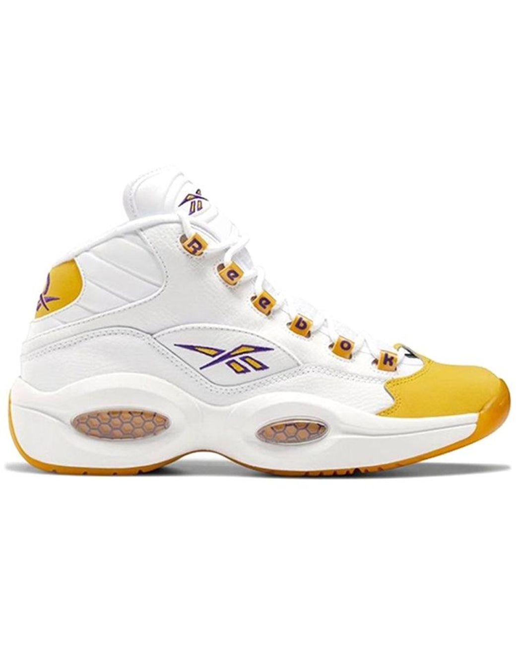 Reebok White Question Mid Toe' for men