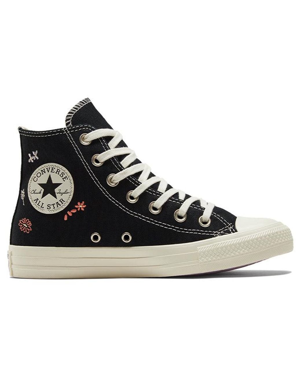 Converse Black (Wmns) Chuck Taylor All Star High 'Embroidered Floral