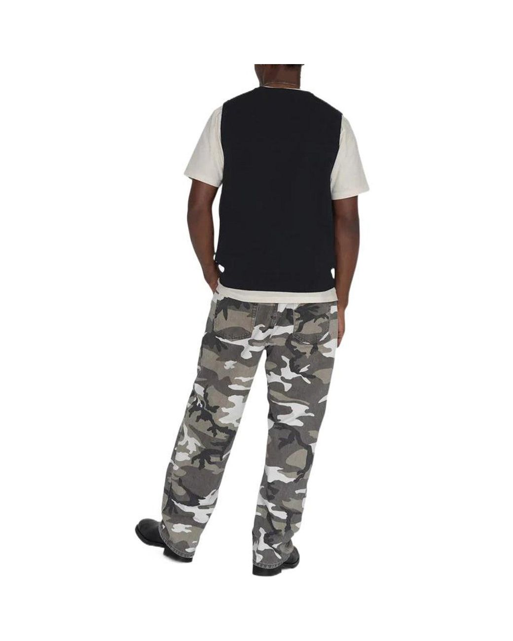 Stussy Black Photo Jacquard Vest for men
