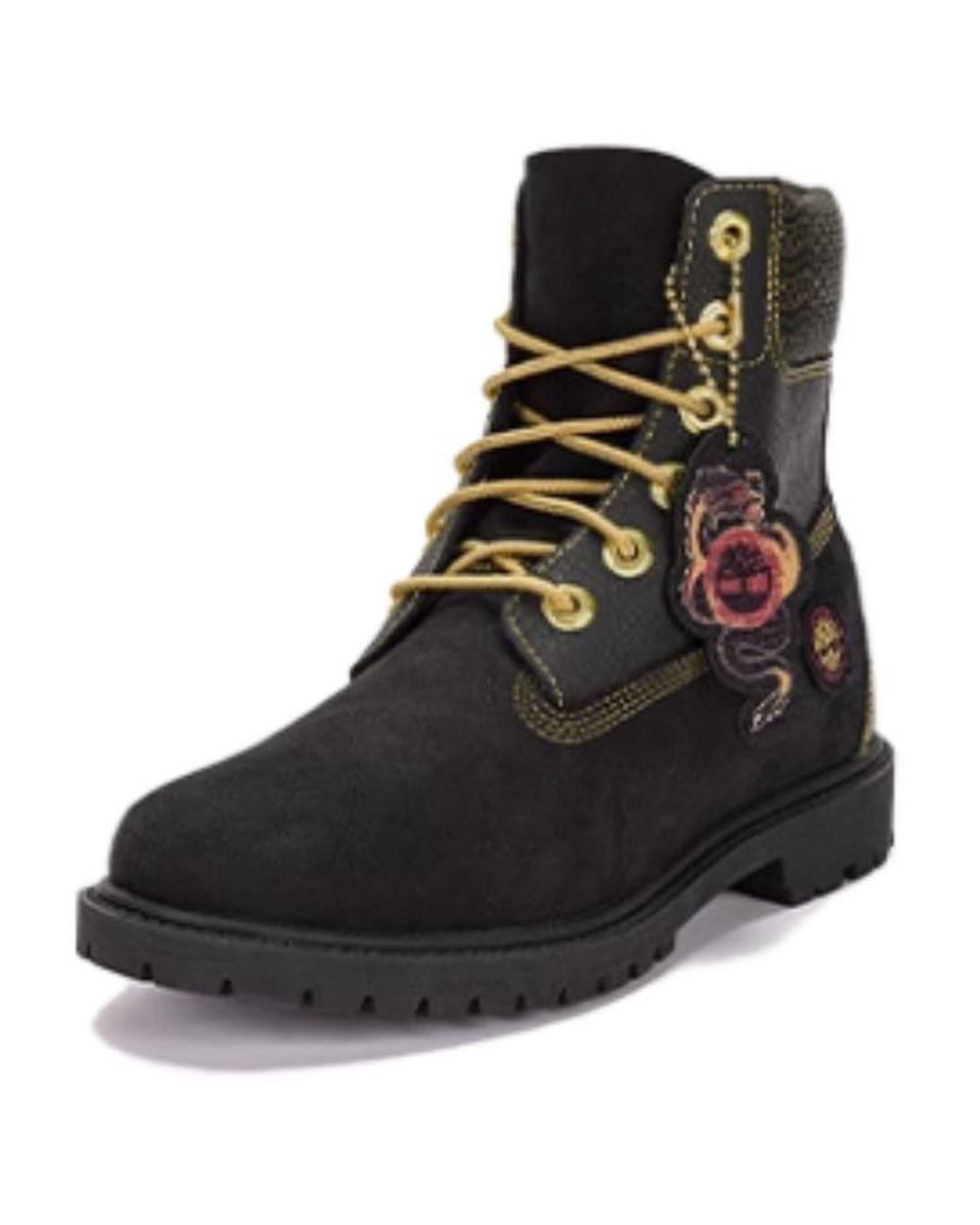 Timberland Black (Wmns) Lunar New Year 6 Inch Lace Up Boots Nubuck'
