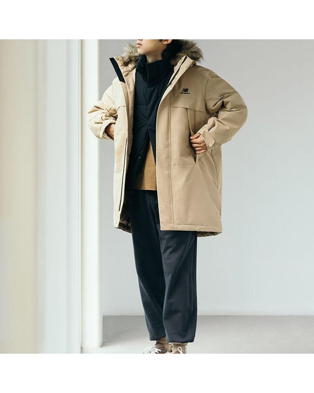 New Balance Natural Long Puff Down Jacket for men