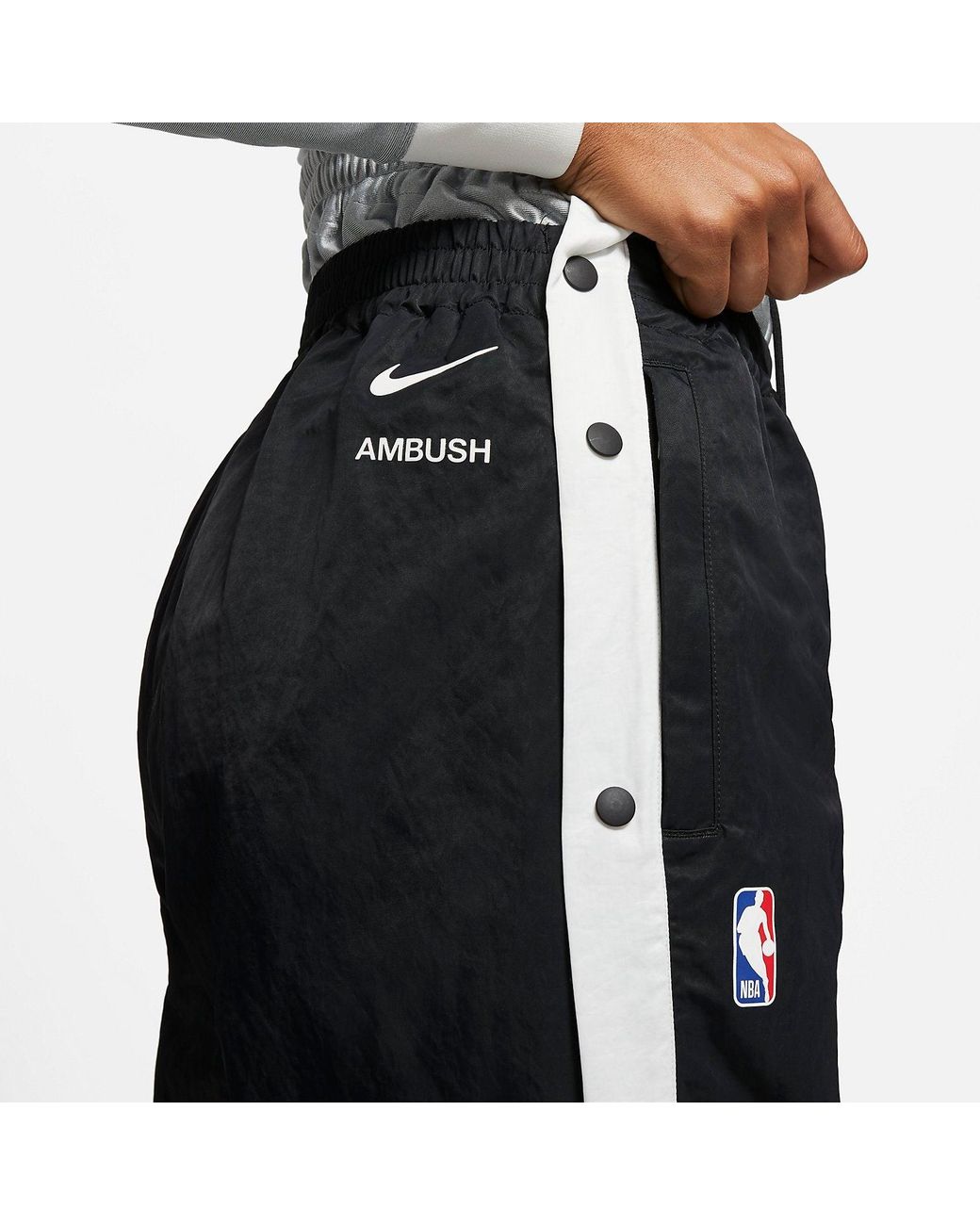 Nike Black (Wmns) X Ambush Nba Collection Nets Tearaway Pants Asia Sizing