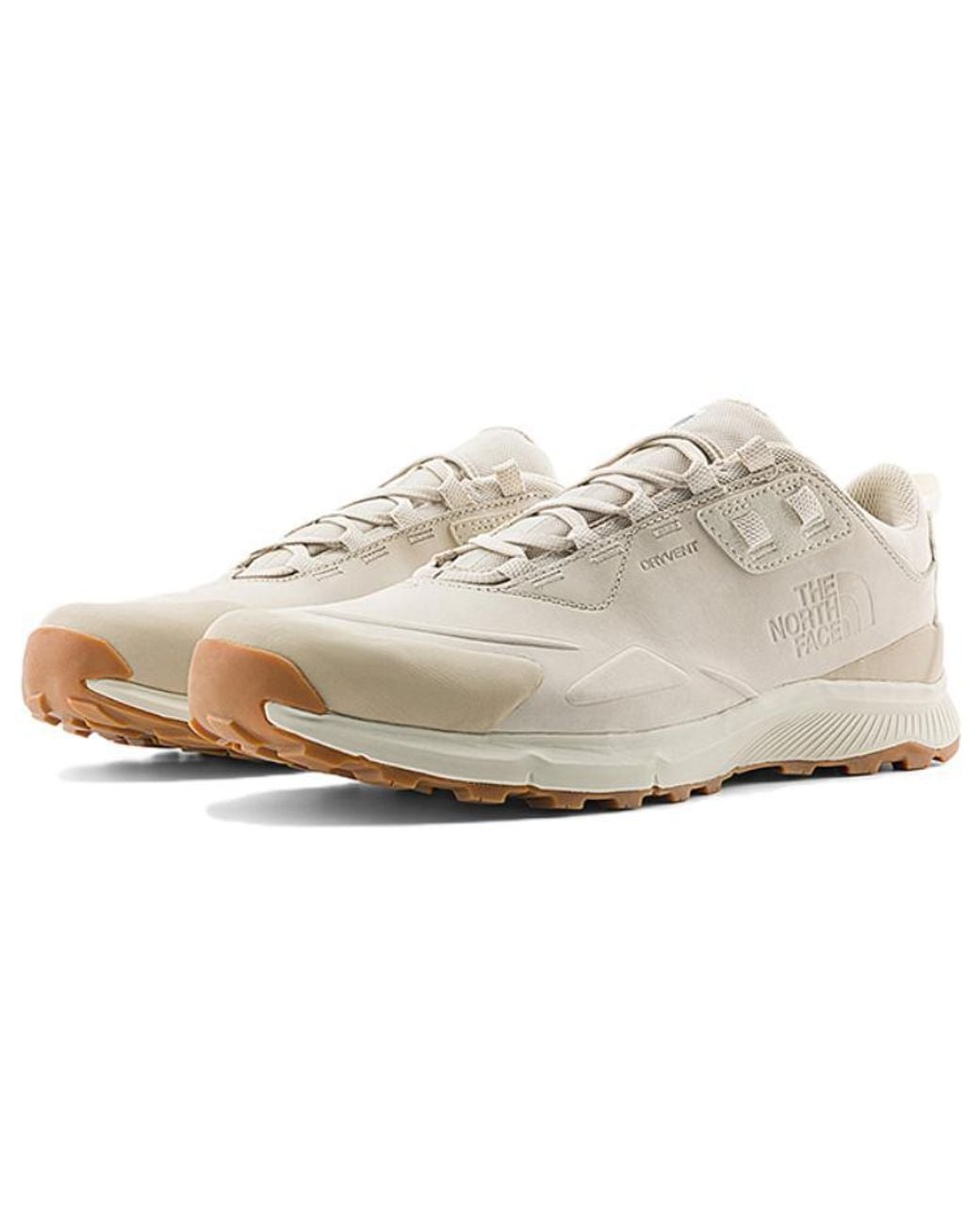 The North Face White Cragstone Leather Waterproof Hiking Shoes 'Sandstone' for men
