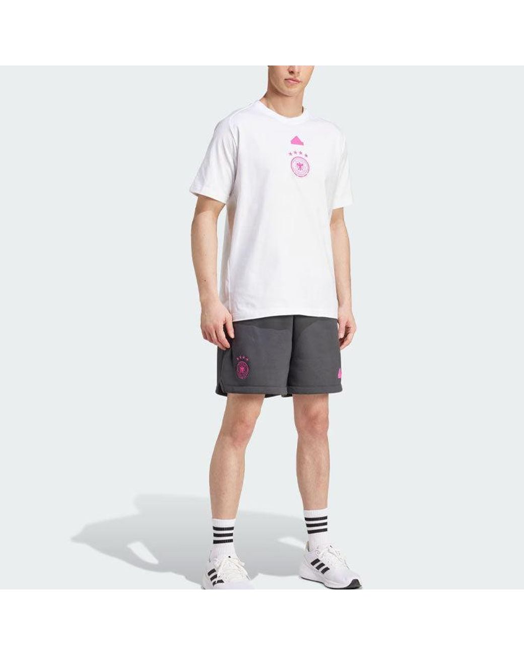 Adidas Gray Germany Travel Shorts Asia Sizing 'Carbon' for men