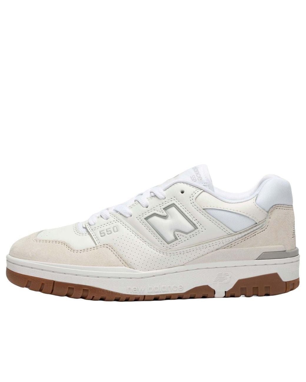 New Balance White 550 Gum' for men