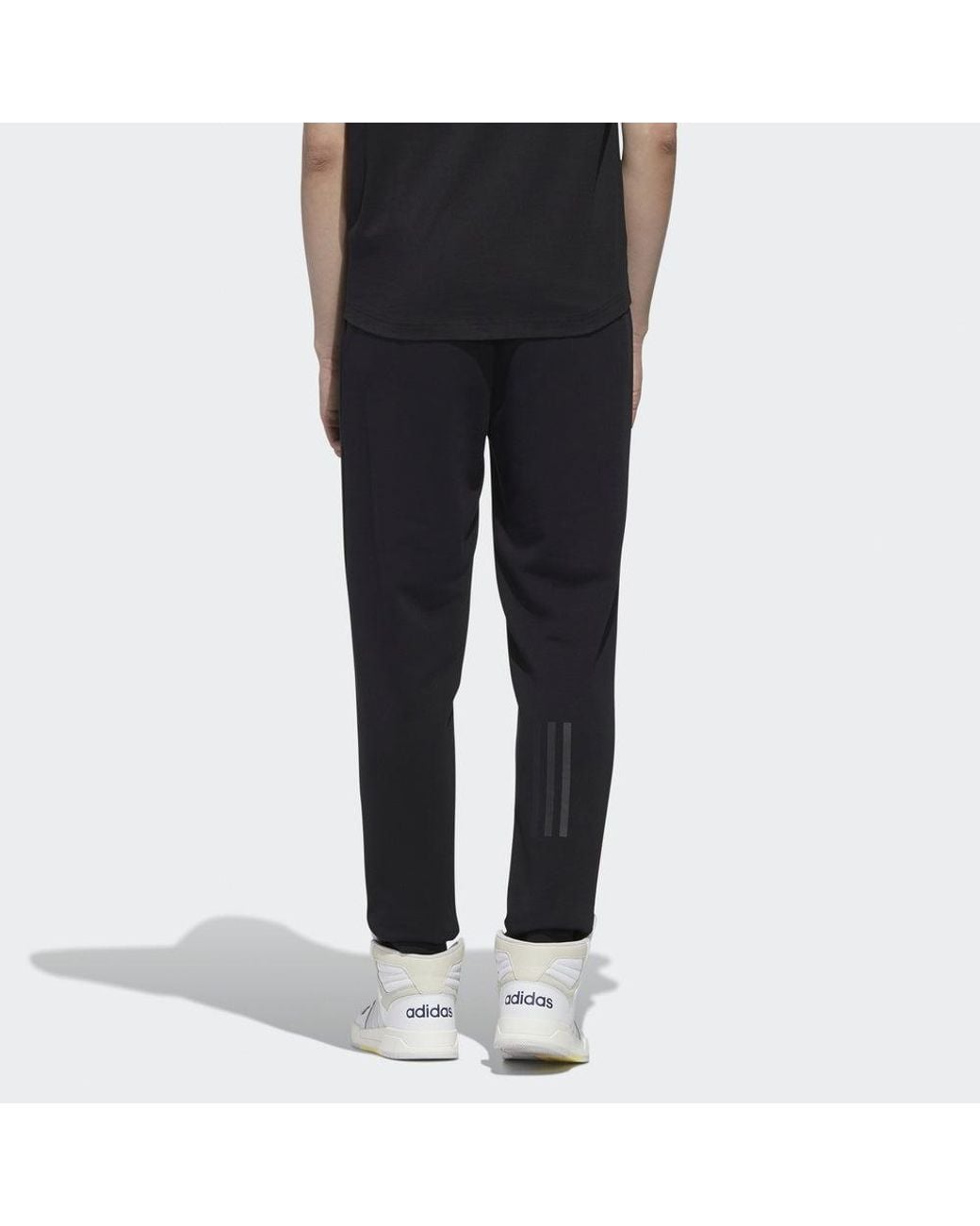 Adidas Black Neo Fav Nn Tp 1 Logo Knit Bundle Feet Sports Pants for men