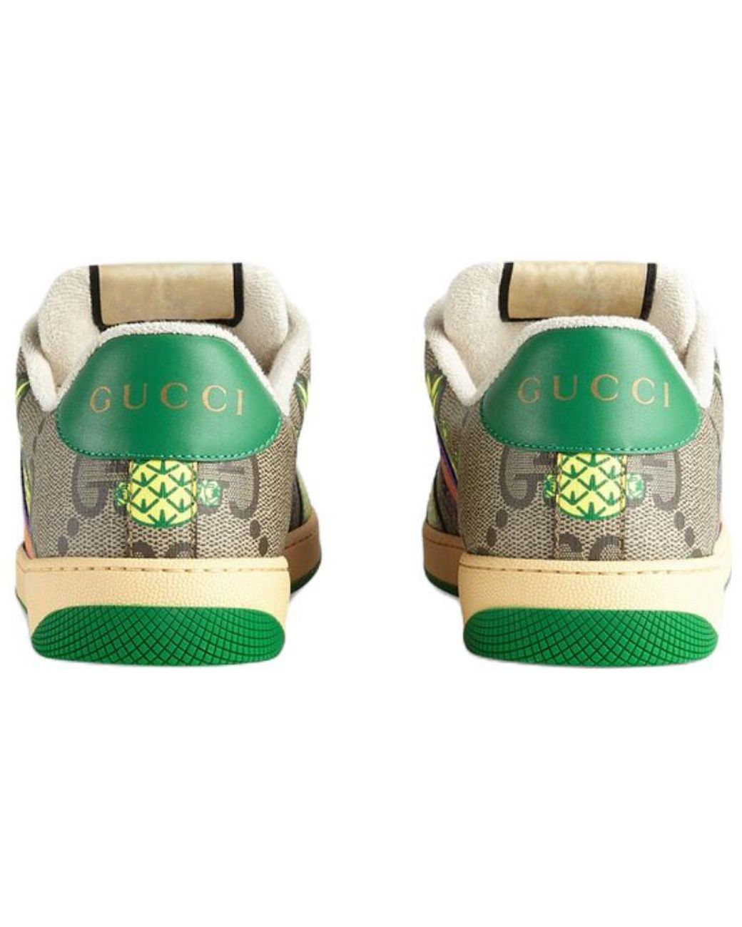 Gucci Green Gg Tropical Patterns Sneakers Multi'