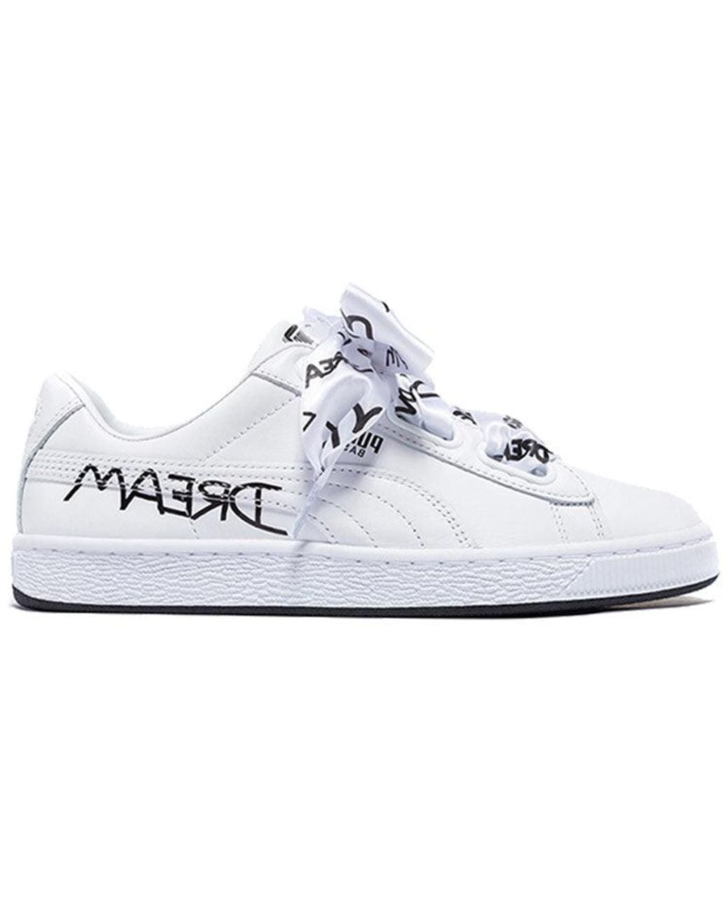 PUMA White (Wmns) Basket Heart 'Hndwrttn'