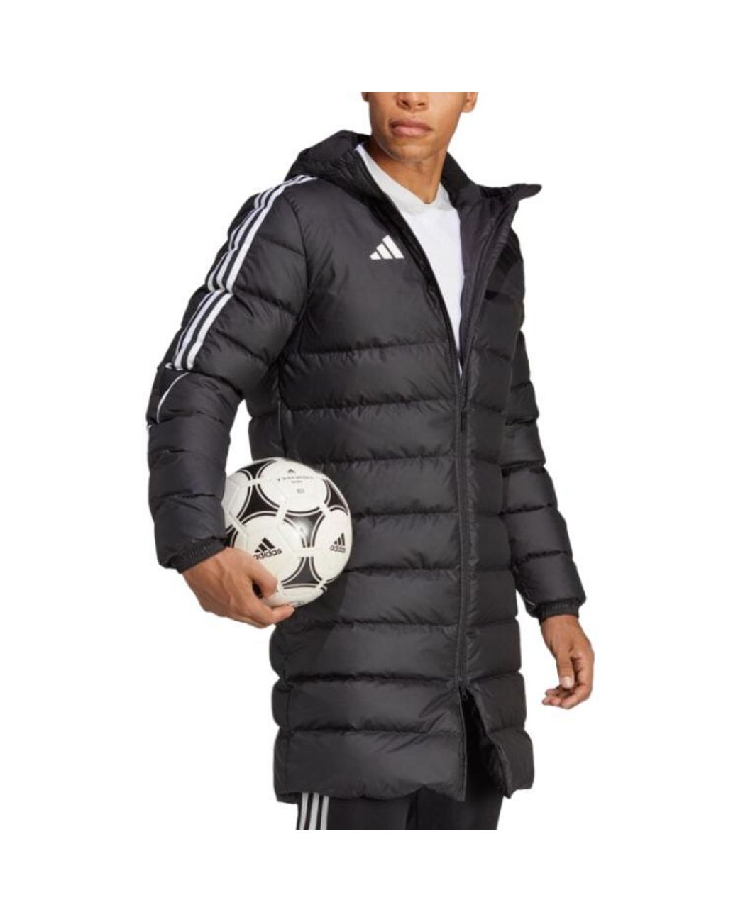 Adidas Black Tiro 23 League Long Down Jacket for men